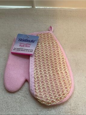 Pink Exfoliating Bath Mitt - Gentle Dual-Sided Cleanse
